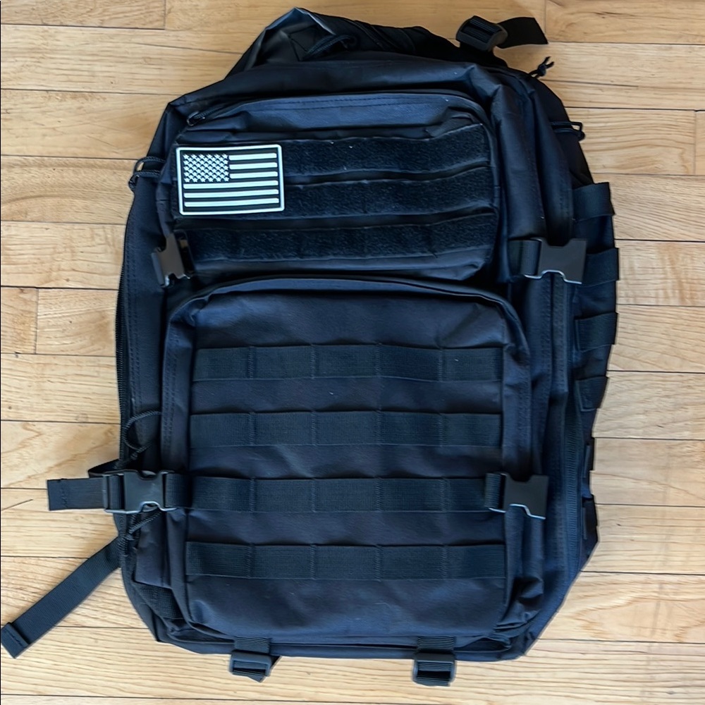 Tactical Black Multi-Compartmental Backpack - image 1